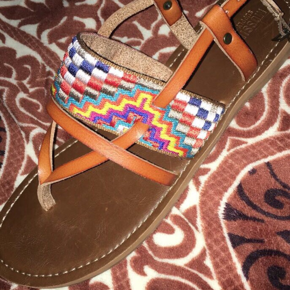 Cute colorful brown sandals
